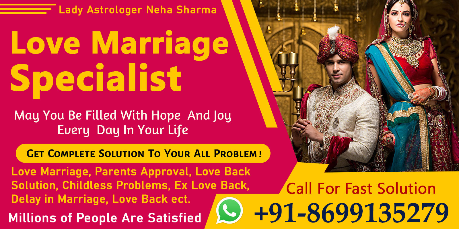 Lady Astrologer Neha Sharma Ji +91-8699135279